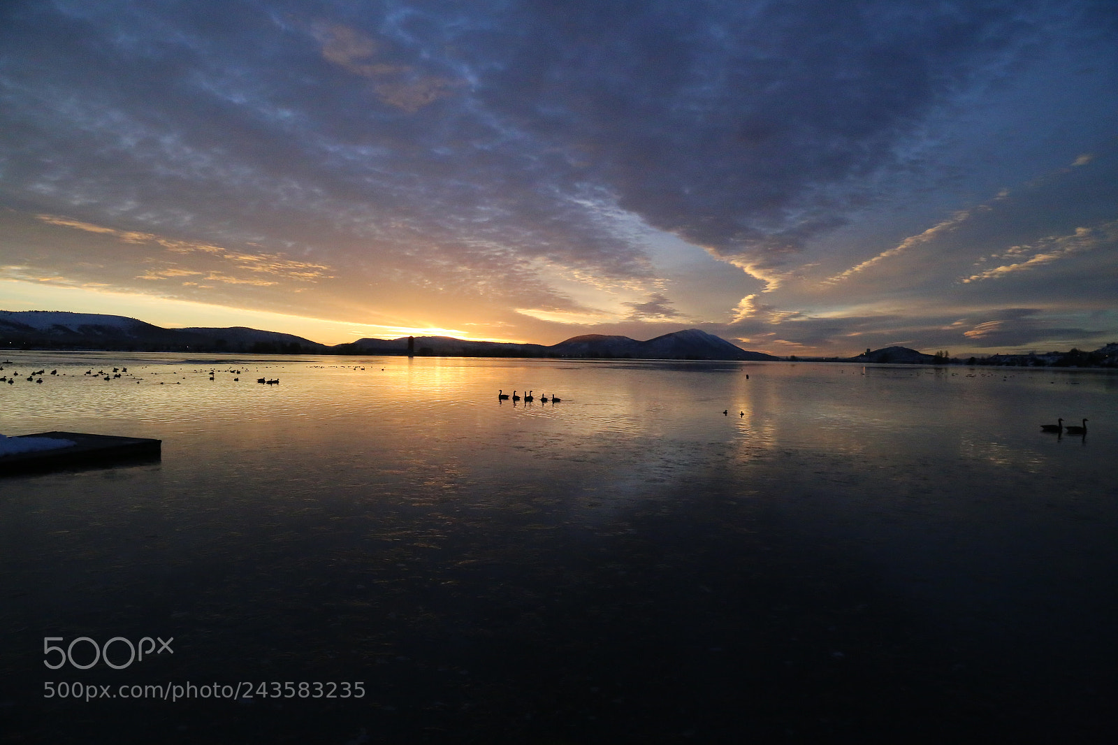 Canon EOS 6D + Canon EF 24-105mm F4L IS USM sample photo. Sunrise with the ducks photography