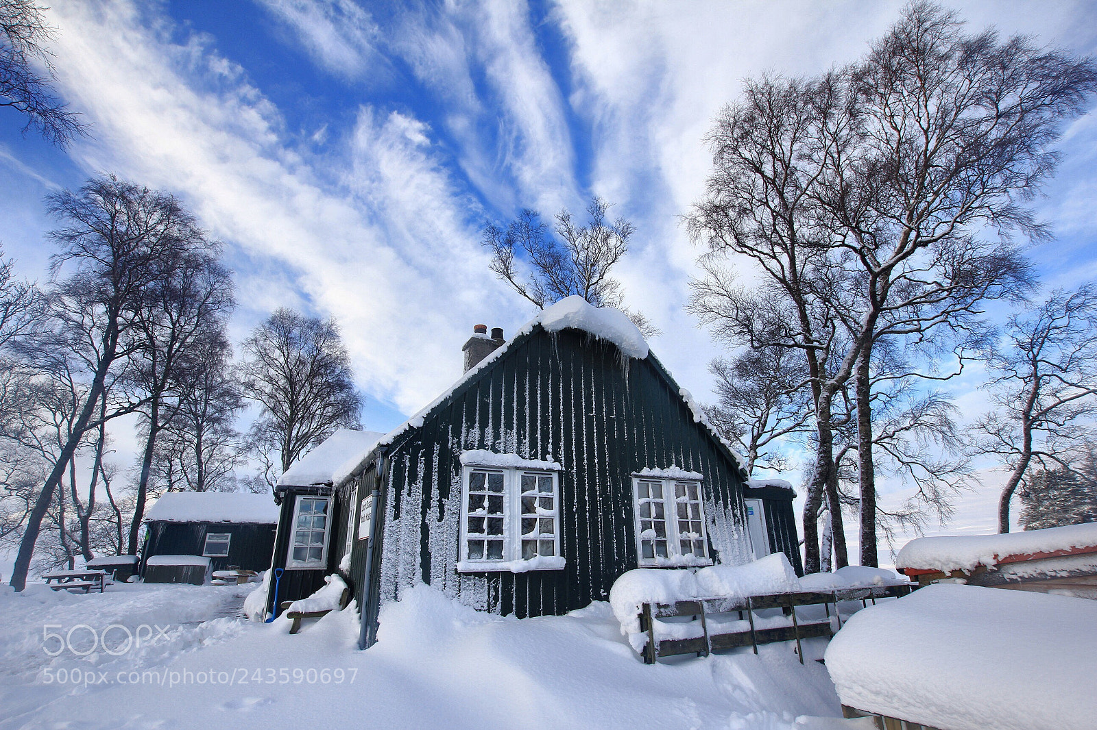 Canon EOS 60D sample photo. Cabin in the snow. photography