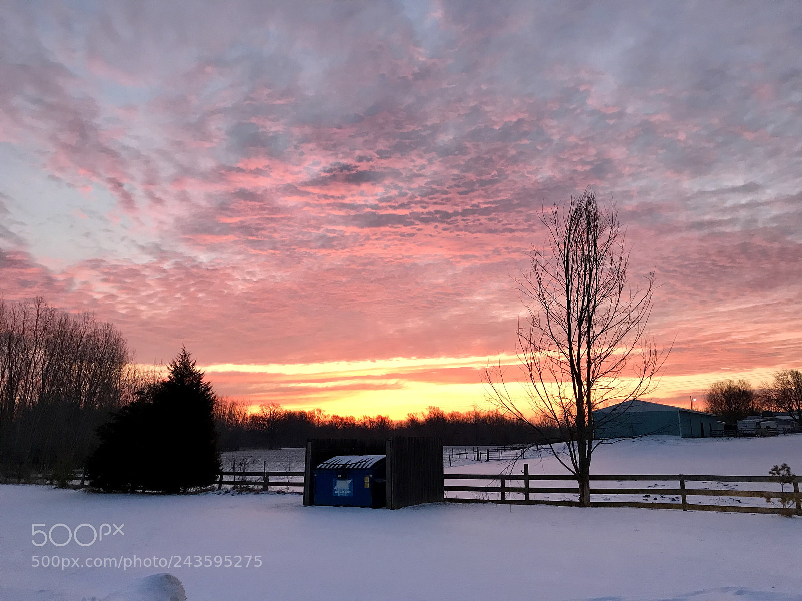 Apple iPhone 7 Plus sample photo. Sunrise in michigan winter photography