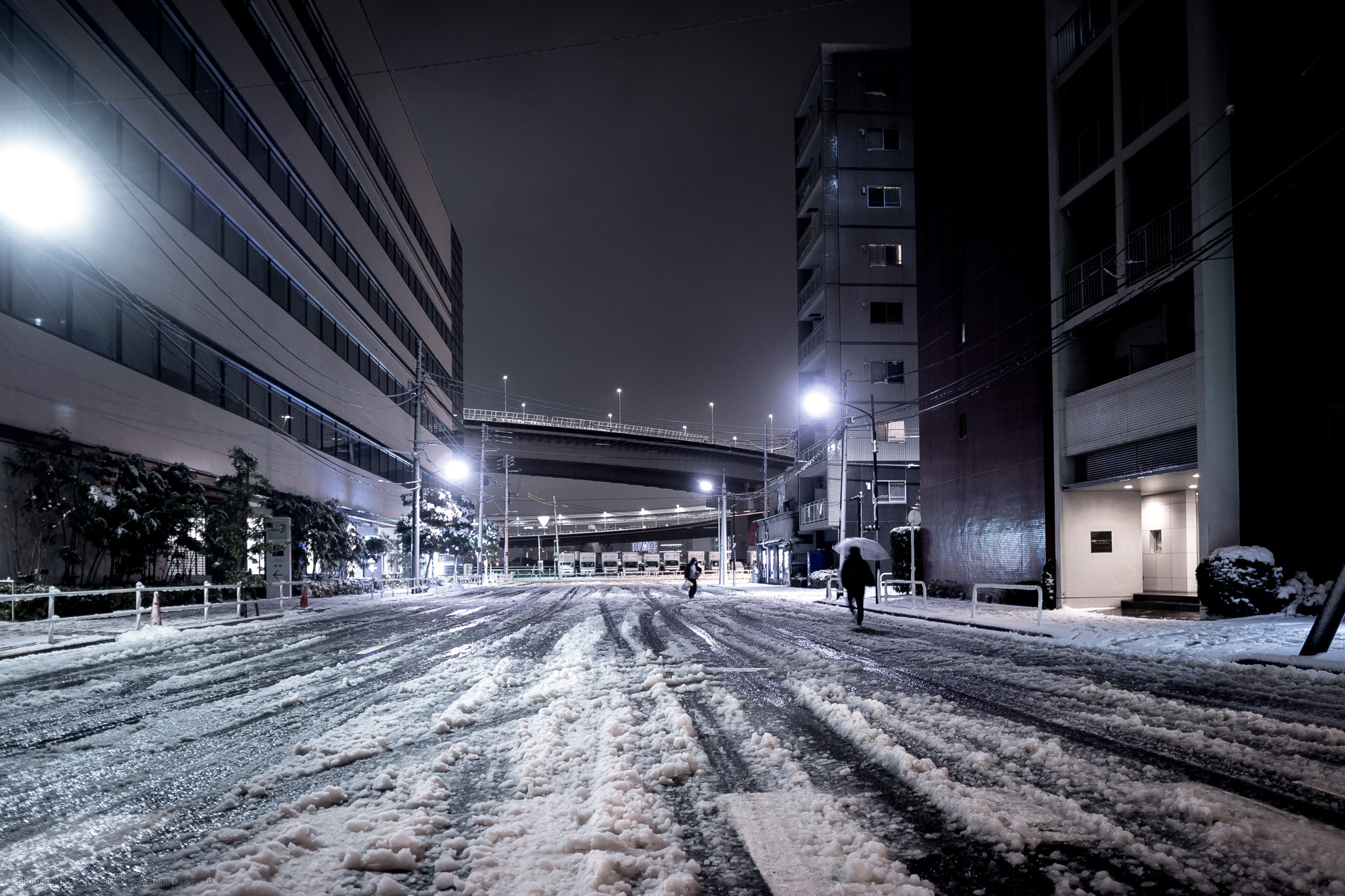 Panasonic DMC-G8 sample photo. Snowing night photography