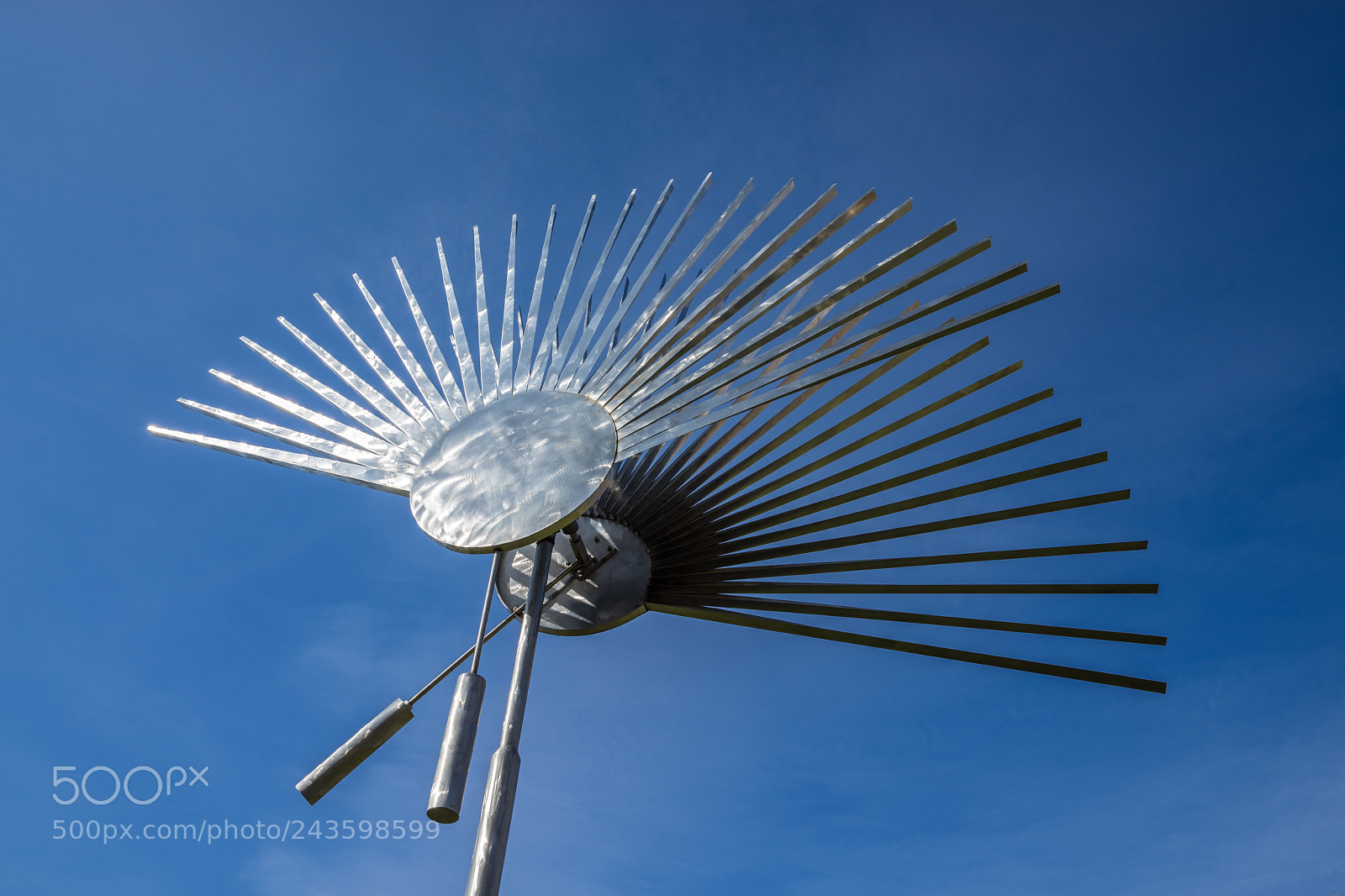 Sony a7R sample photo. Steel on blue photography