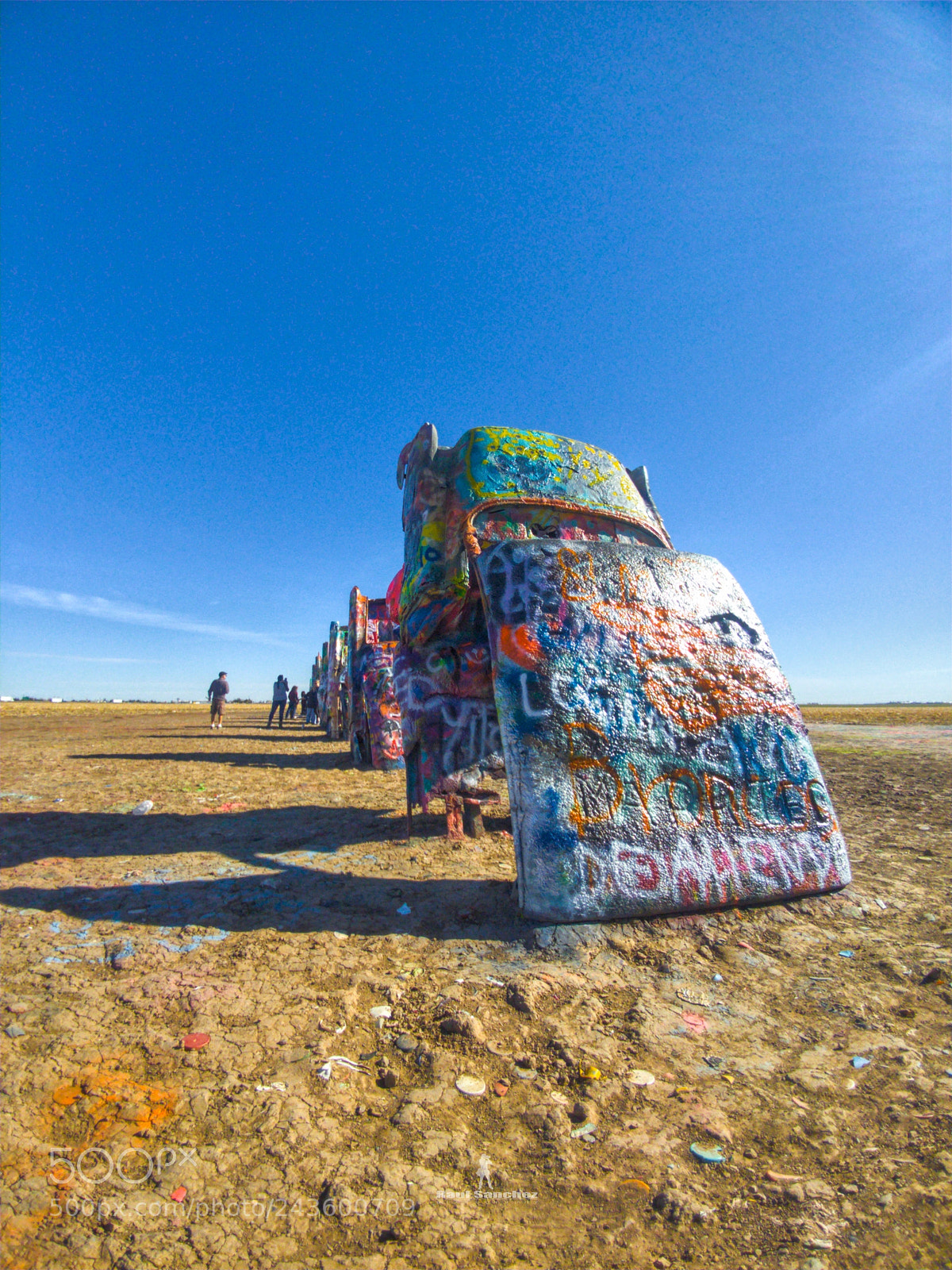 LG V20 sample photo. Cadillac ranch. photography