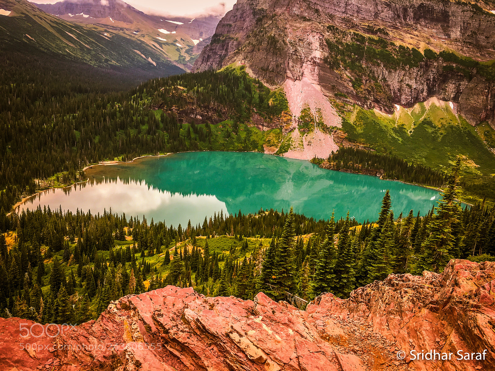 Apple iPhone 6s sample photo. Grinnell lake, glacier national photography