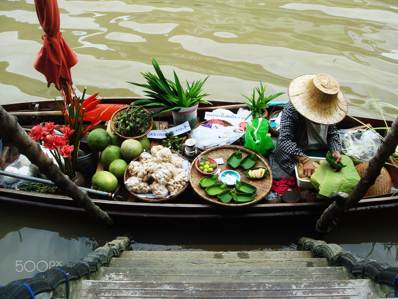 Sony DSC-T10 sample photo. Thai floating market photography