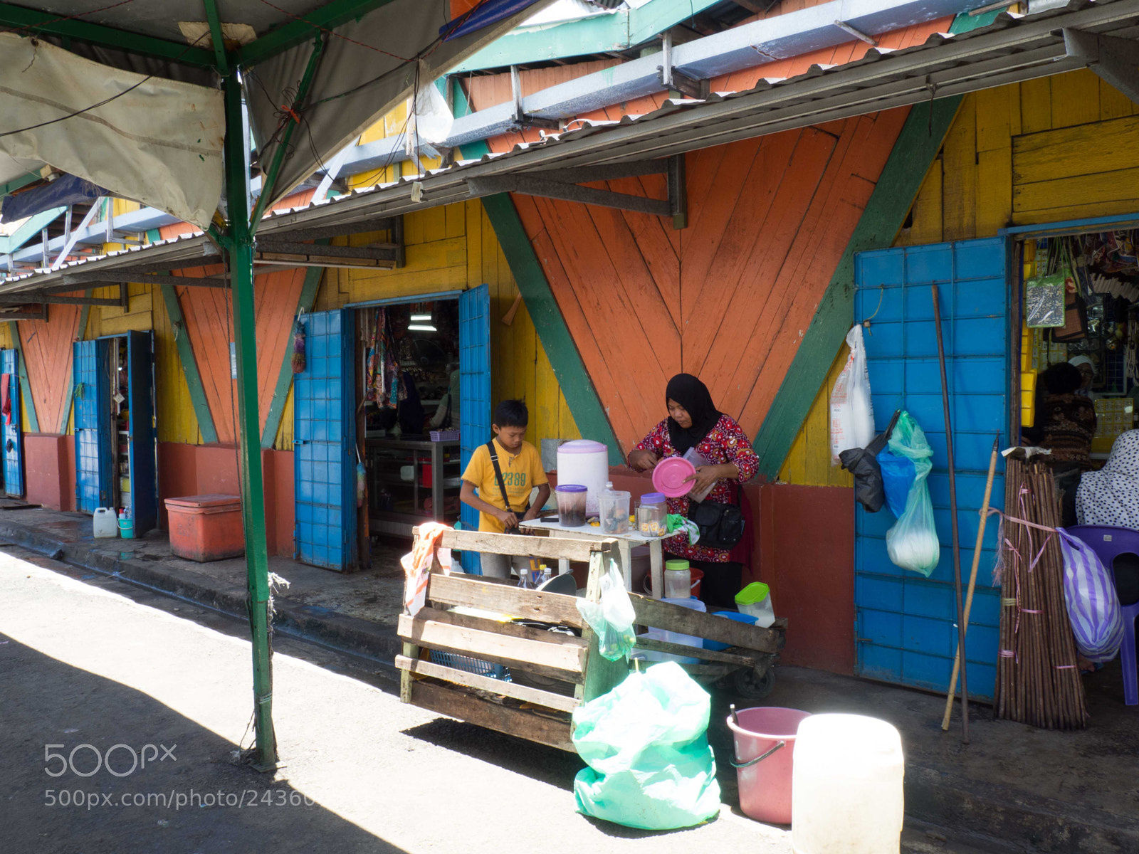 Olympus OM-D E-M10 sample photo. Urban scene in kotakinabalu photography