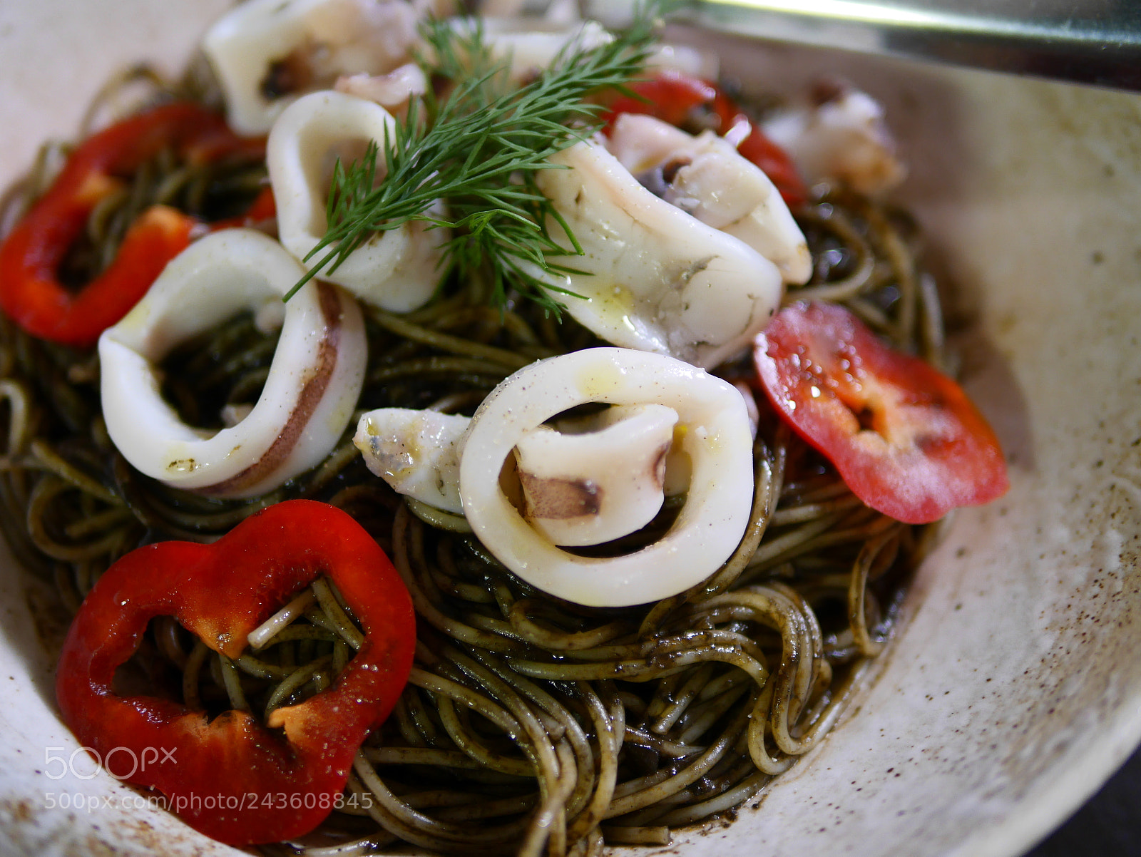 Panasonic Lumix DMC-GX7 sample photo. Squid black pasta photography