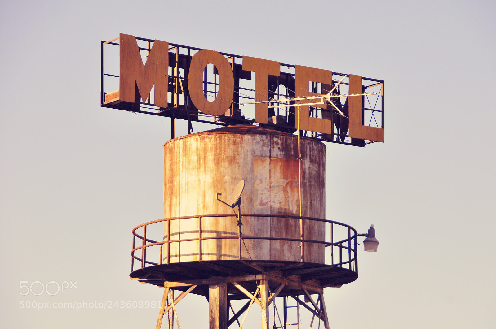 Nikon D300S sample photo. Ft worth motel sign photography
