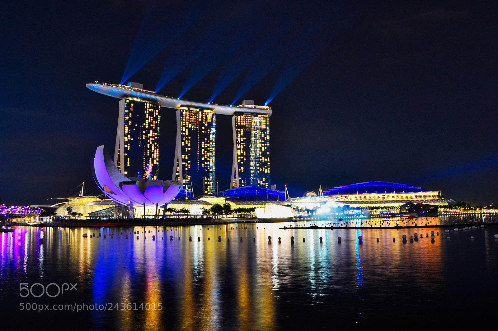 Nikon D3100 sample photo. Marina bay sands photography