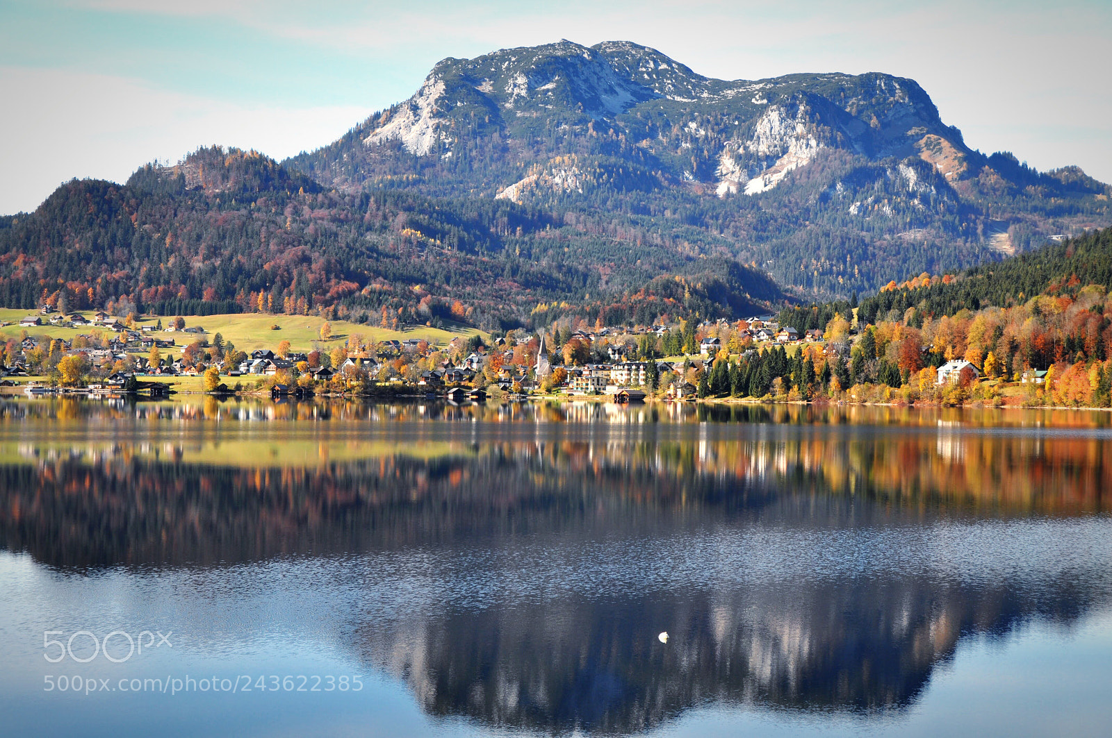Nikon D90 sample photo. Altausee reflection in lake photography