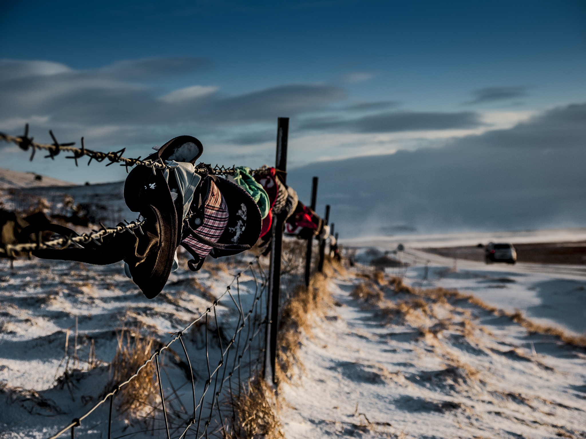 Panasonic Lumix DMC-GF2 sample photo. Hanging on barbed wire photography