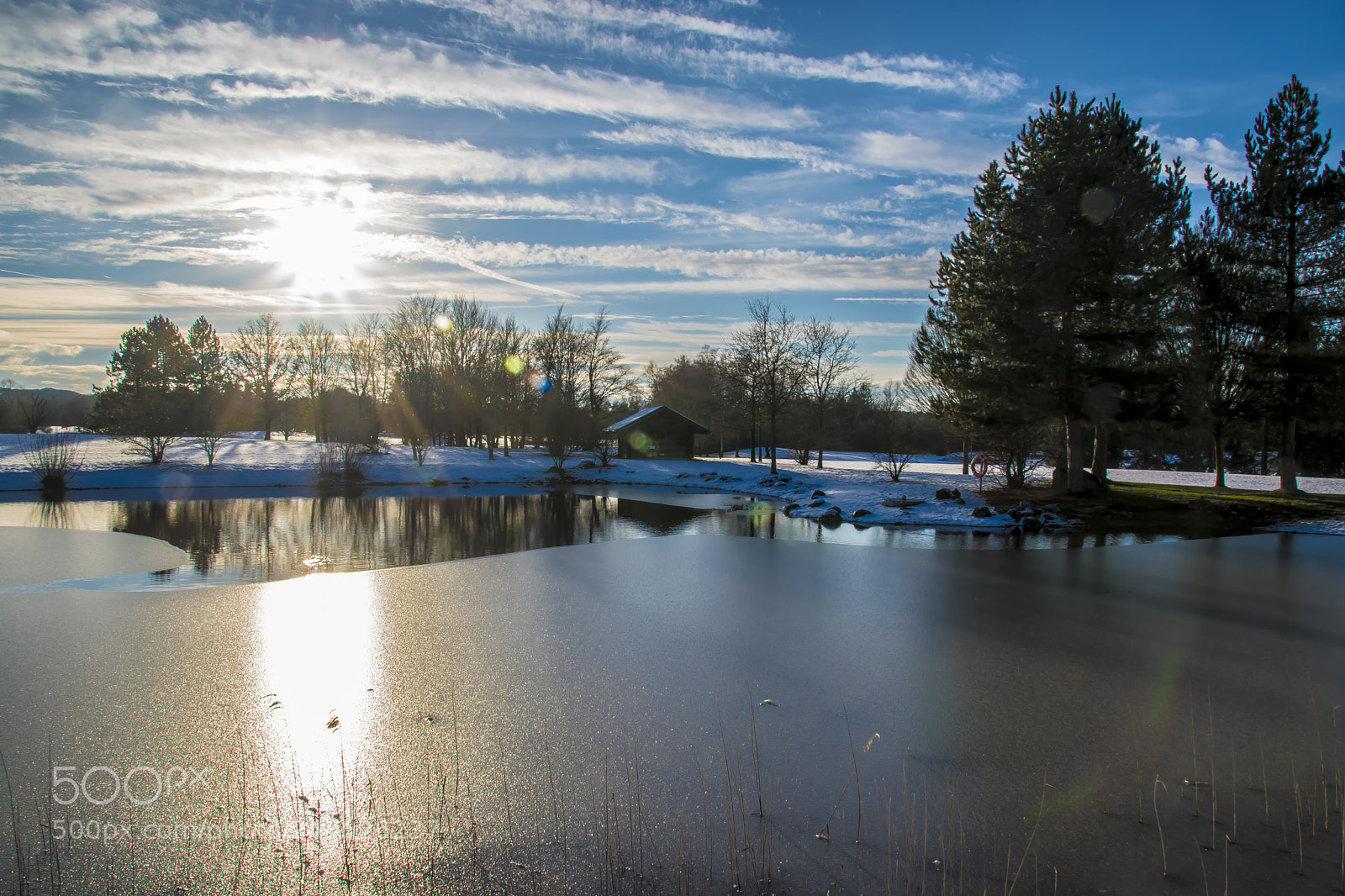 Nikon D5500 sample photo. Winter im golfclub w photography