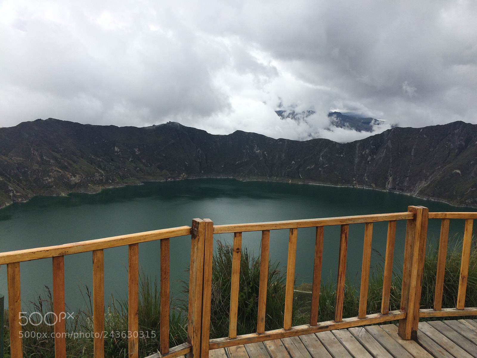 Apple iPhone 5s sample photo. Quilotoa lagoon  photography