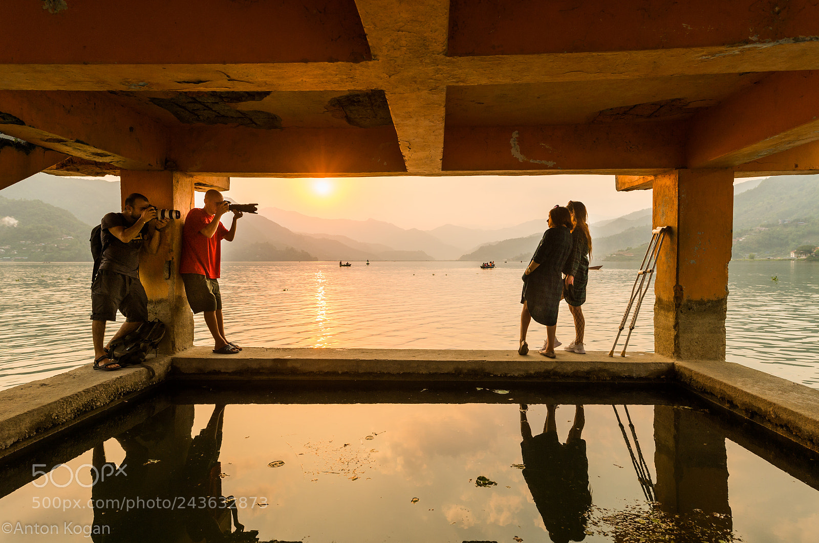 Nikon Df sample photo. Sunset at pokhara photography