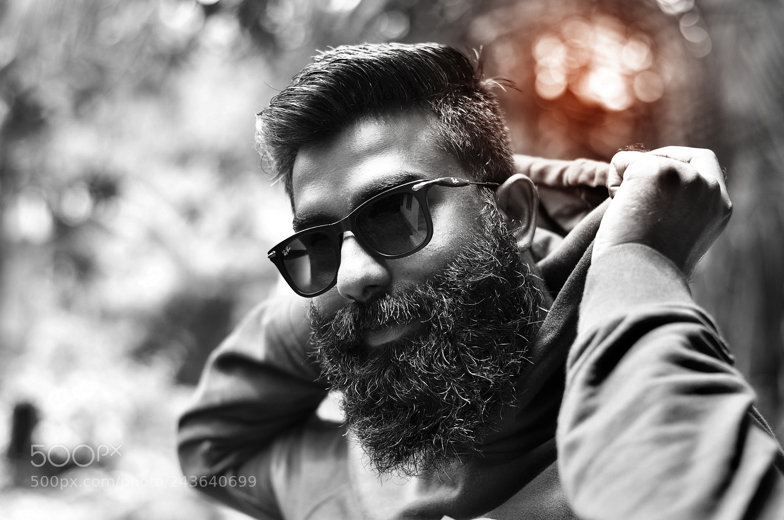 Nikon D90 sample photo. Ray-ban & beard photography