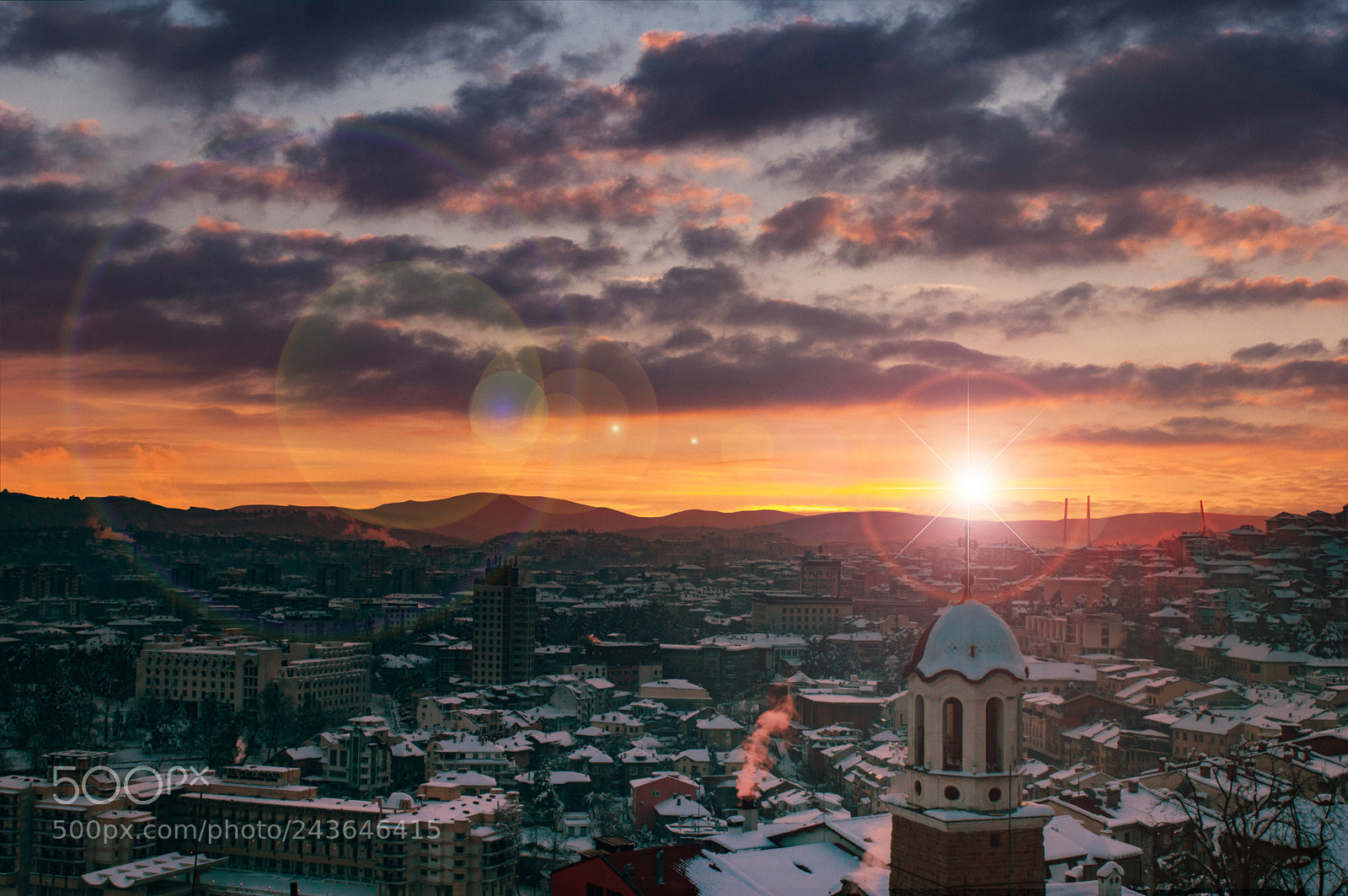 Nikon D3200 sample photo. Snowy sunset over the photography