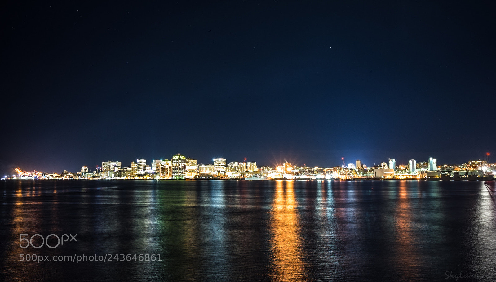 Sony a7 II sample photo. Halifax winter city skyline photography