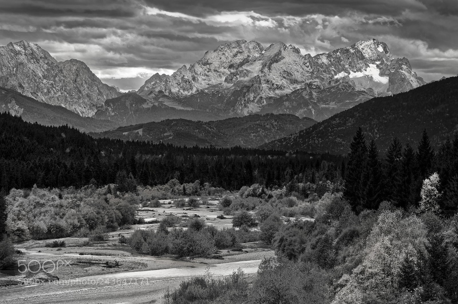 Sony a7 II sample photo. Wettersteingebirge b&w photography