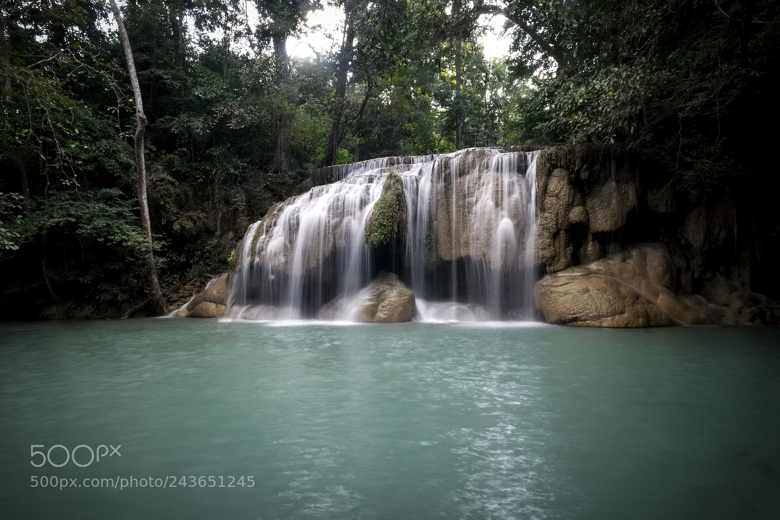Fujifilm X-T1 sample photo. Erawan waterfall photography