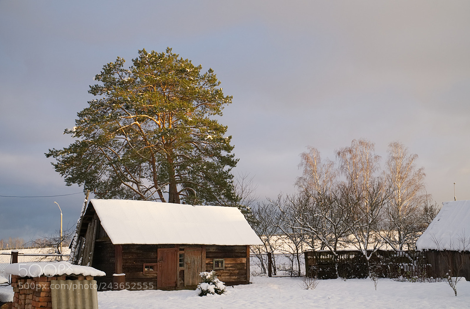 Sony a6500 sample photo. Snow in the village photography