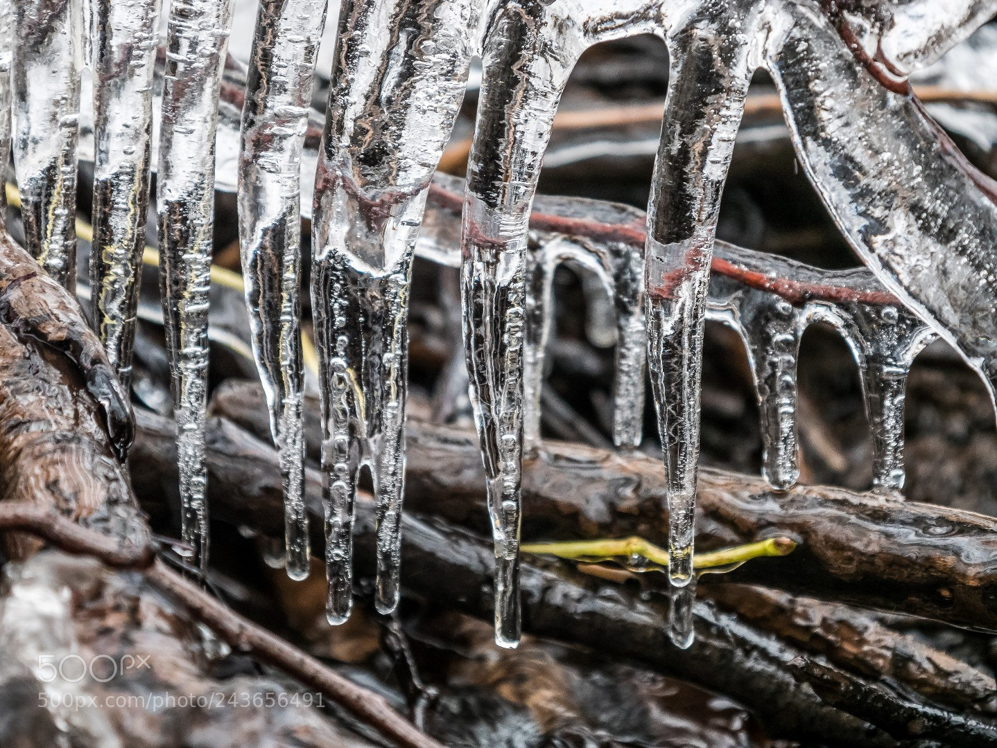 Panasonic Lumix DMC-GX85 (Lumix DMC-GX80 / Lumix DMC-GX7 Mark II) sample photo. Ice and creek photography