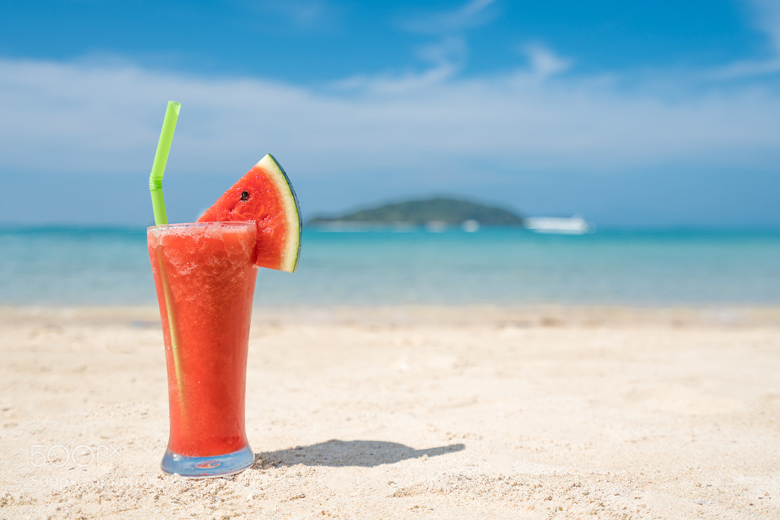 Sony a7R II sample photo. Watermelon cocktail on blue photography
