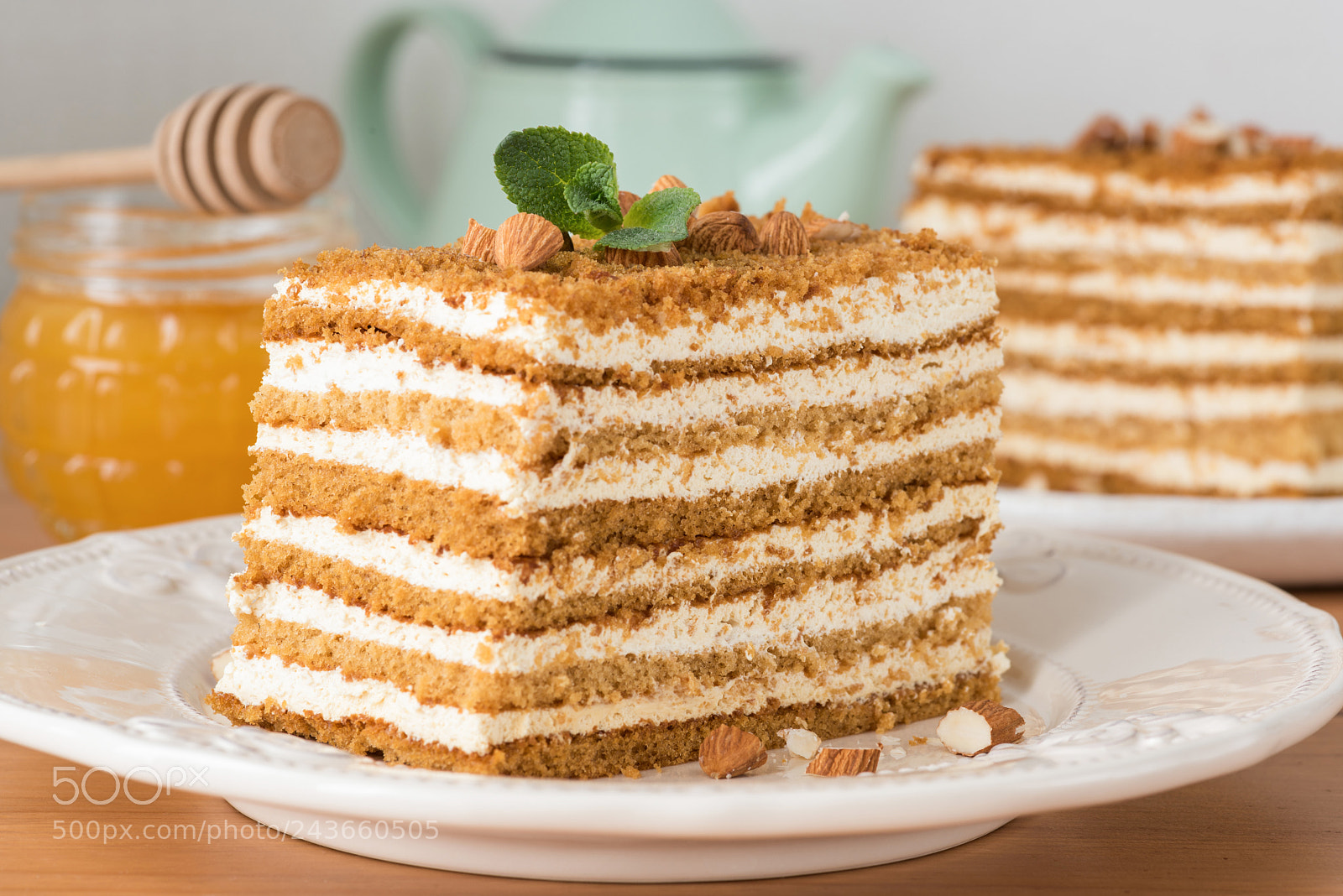 Nikon D810 sample photo. Honey cake medovik on photography