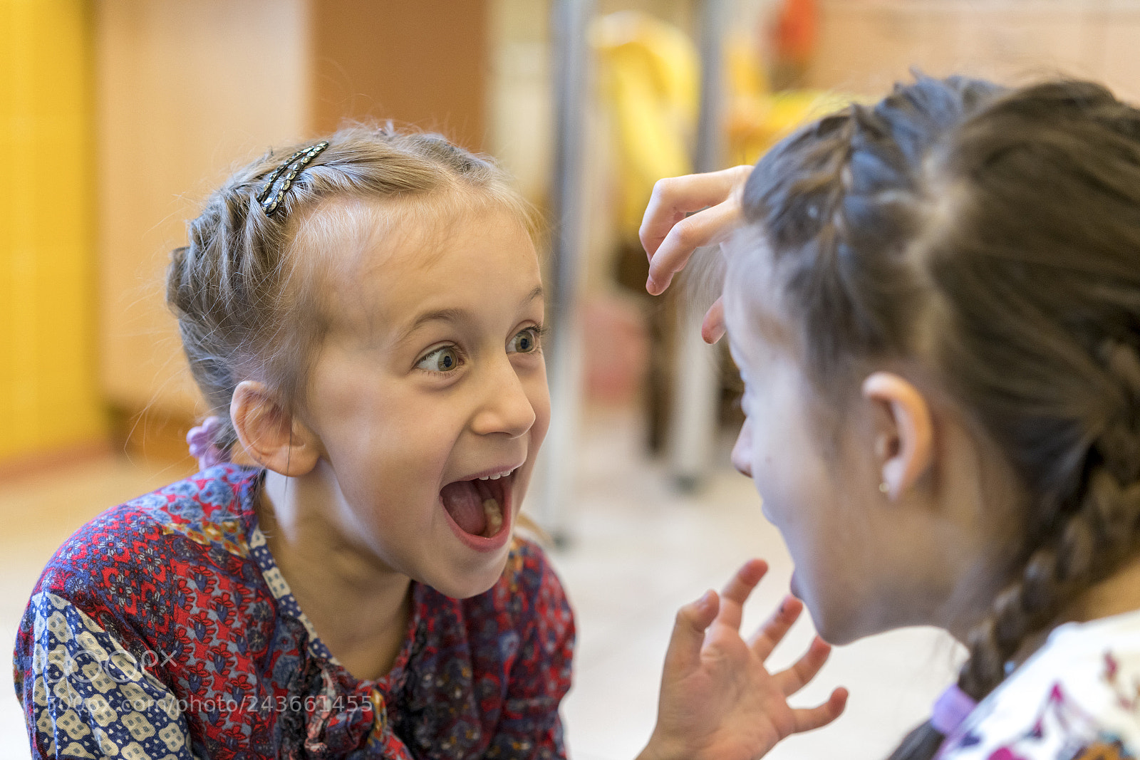 Sony a7R II sample photo. Two little sisters shouting photography