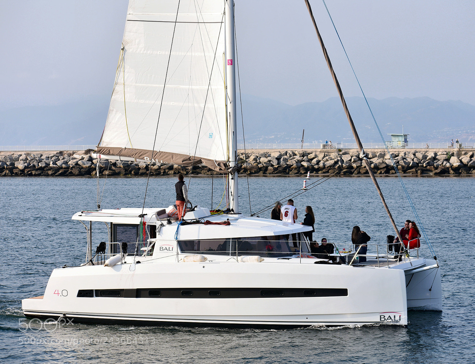 Nikon D7200 sample photo. Cat sailboat cruising marina photography
