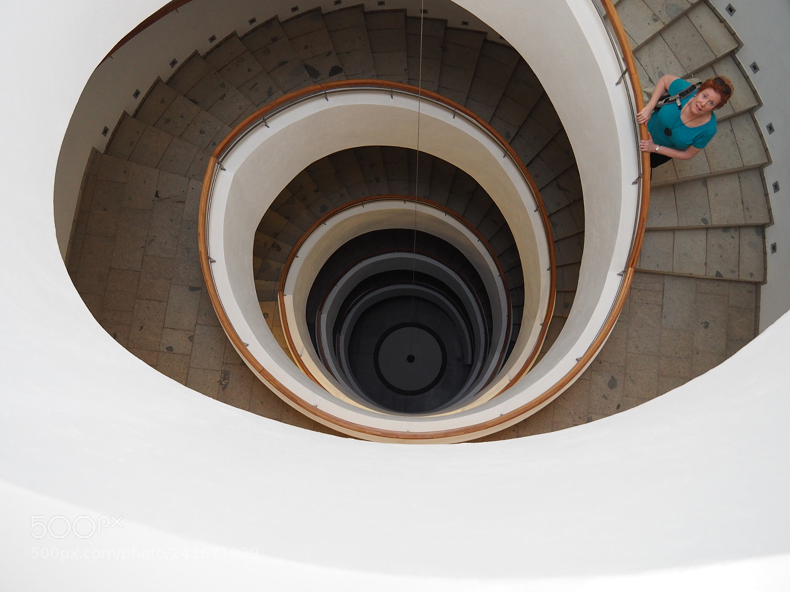 Olympus OM-D E-M5 II sample photo. Spiral stairs with a photography