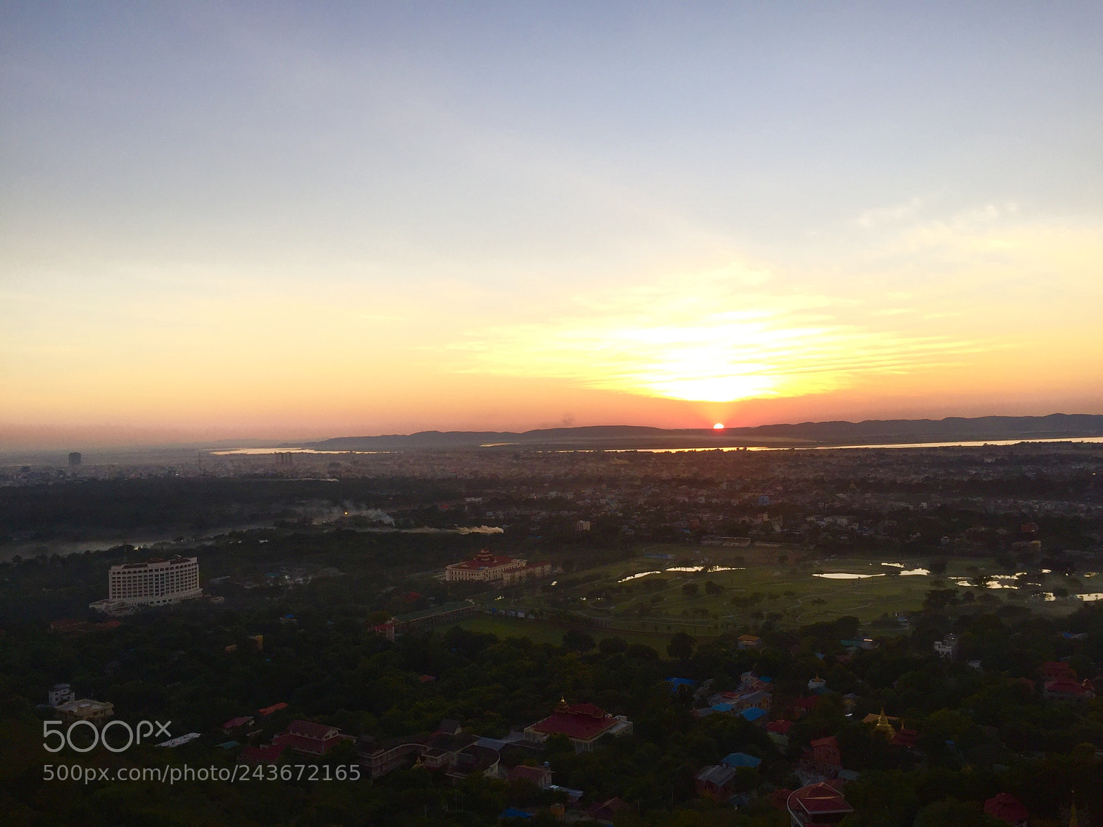 Apple iPhone 6 sample photo. Sunset over mandalay hill photography