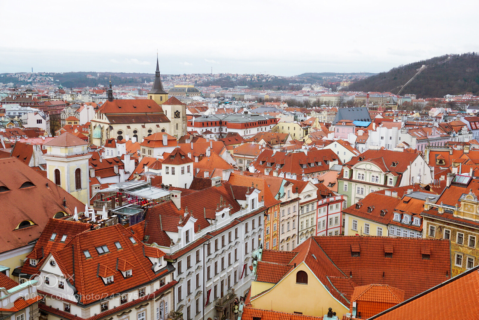 Sony a5100 sample photo. Red roofs @prague photography