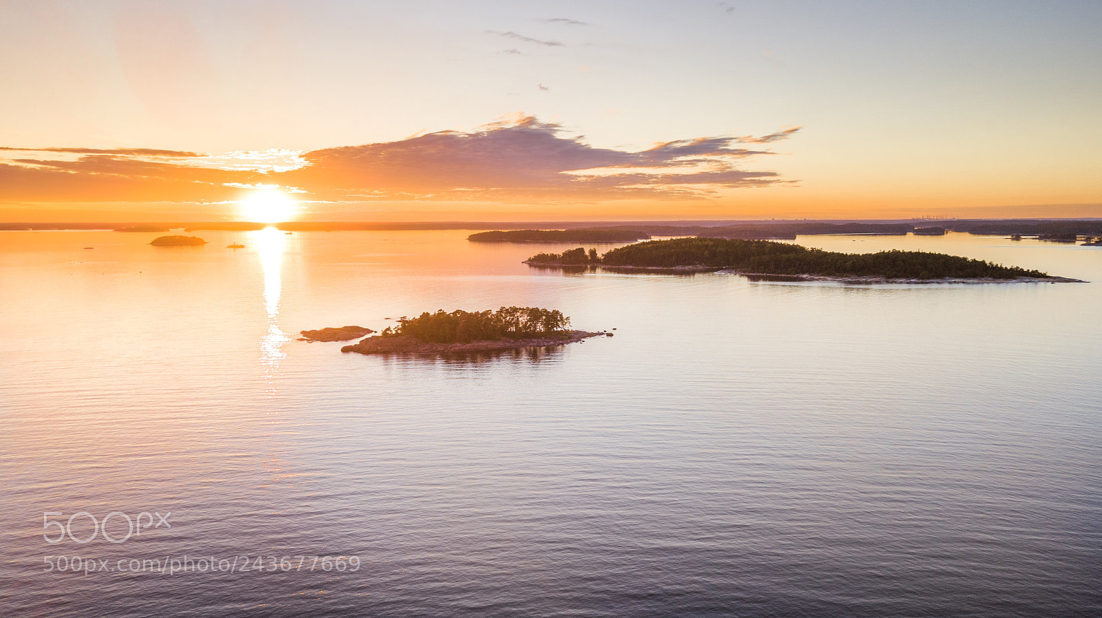 DJI FC220 sample photo. Sunset over the gulf photography