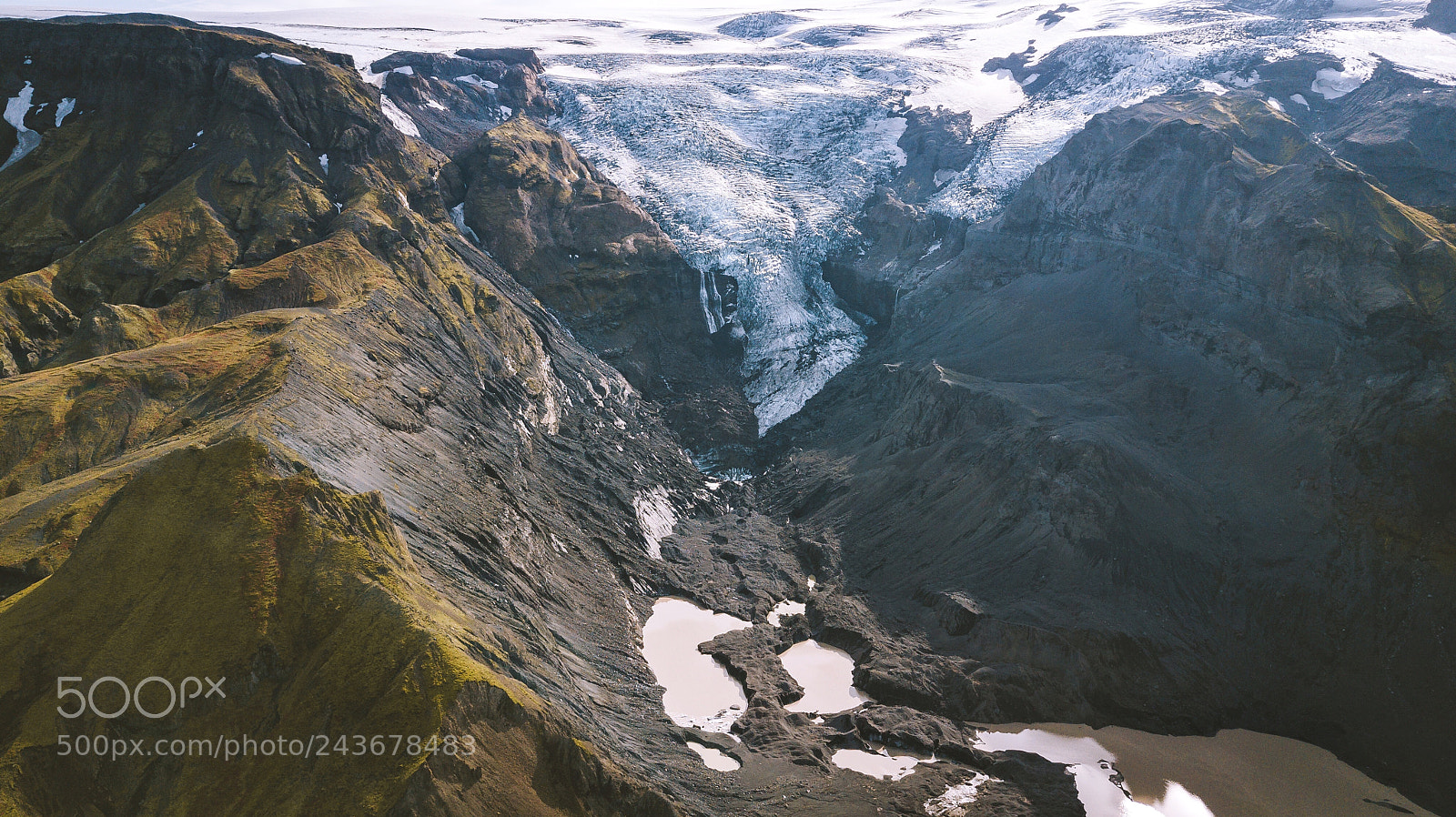 DJI FC220 sample photo. Hidden glaciers in iceland. photography