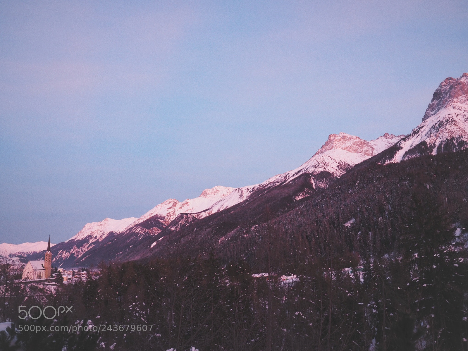 Olympus PEN E-PL7 sample photo. Scuol church photography
