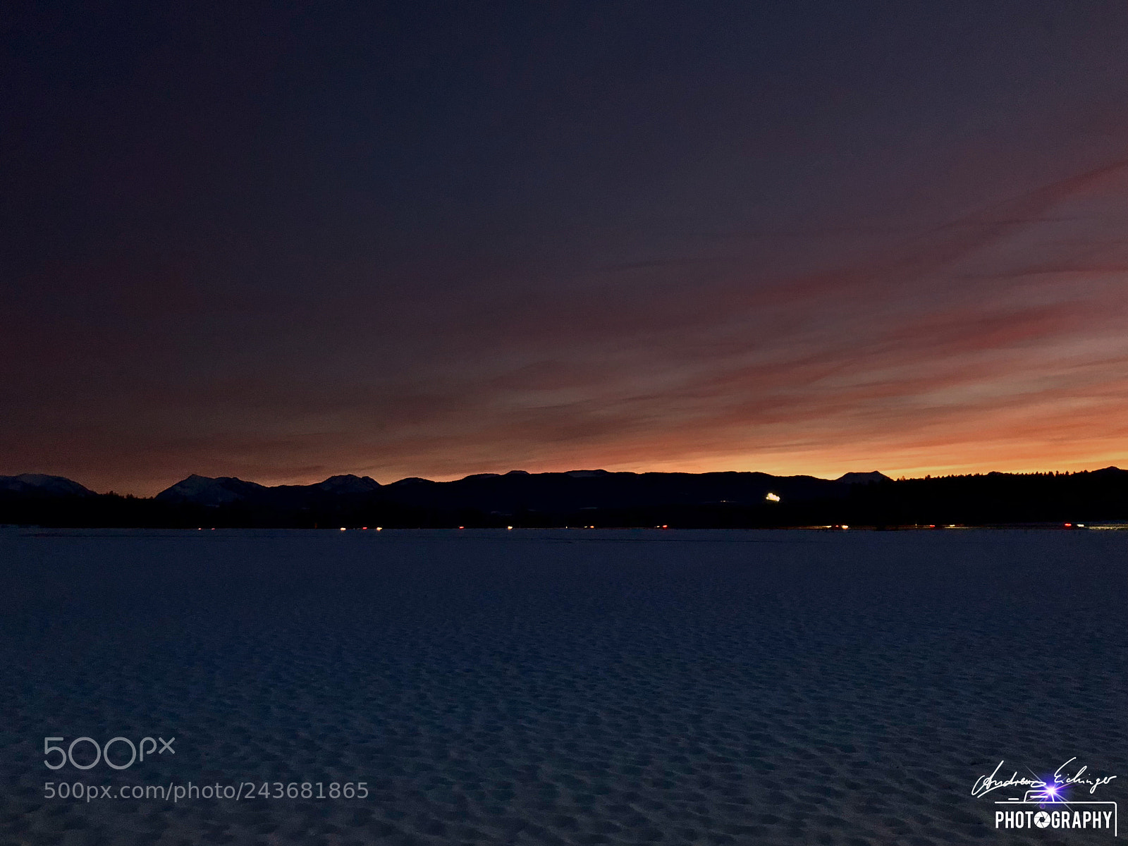 Apple iPhone X sample photo. Sunset weyarn 24.1.18 photography