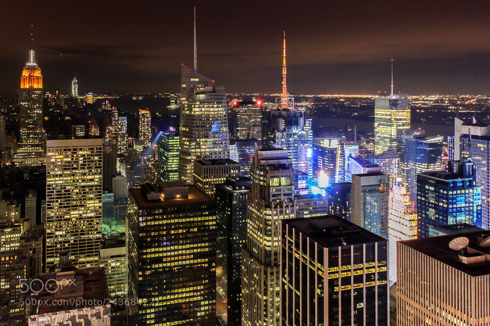 Canon EOS 500D (EOS Rebel T1i / EOS Kiss X3) sample photo. Manhattan night photography