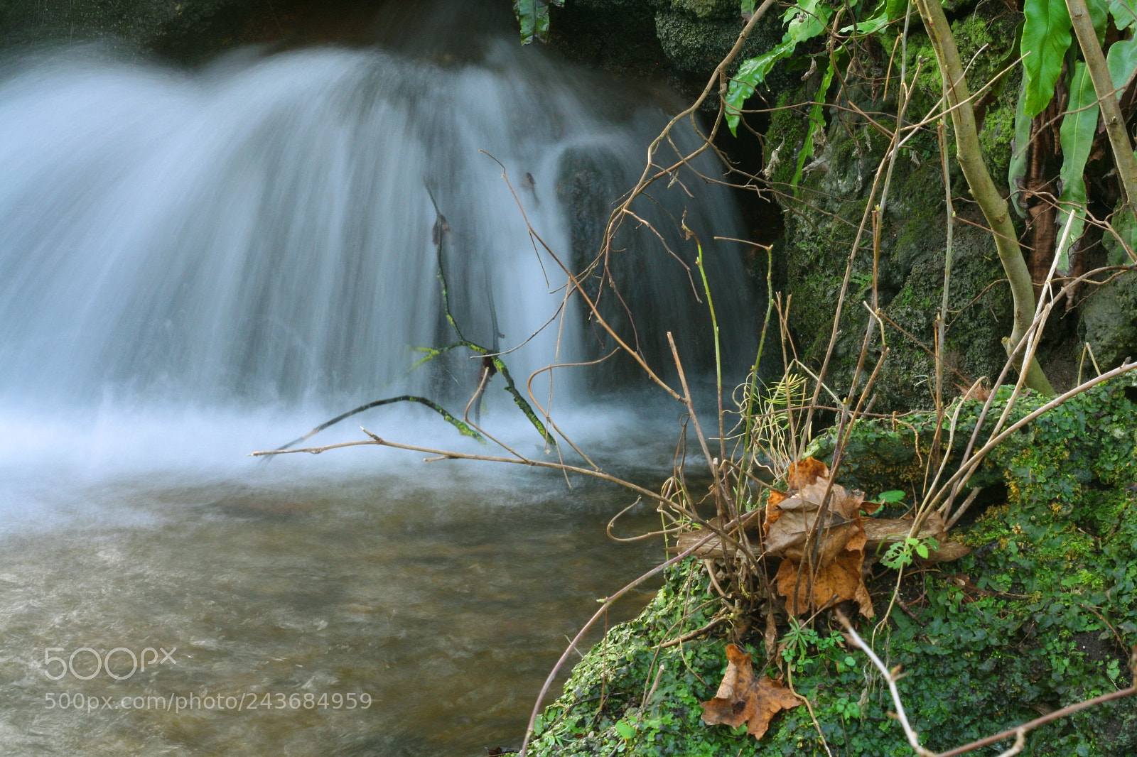 Canon EOS 1000D (EOS Digital Rebel XS / EOS Kiss F) sample photo. Wasserfall nymphenburger park photography