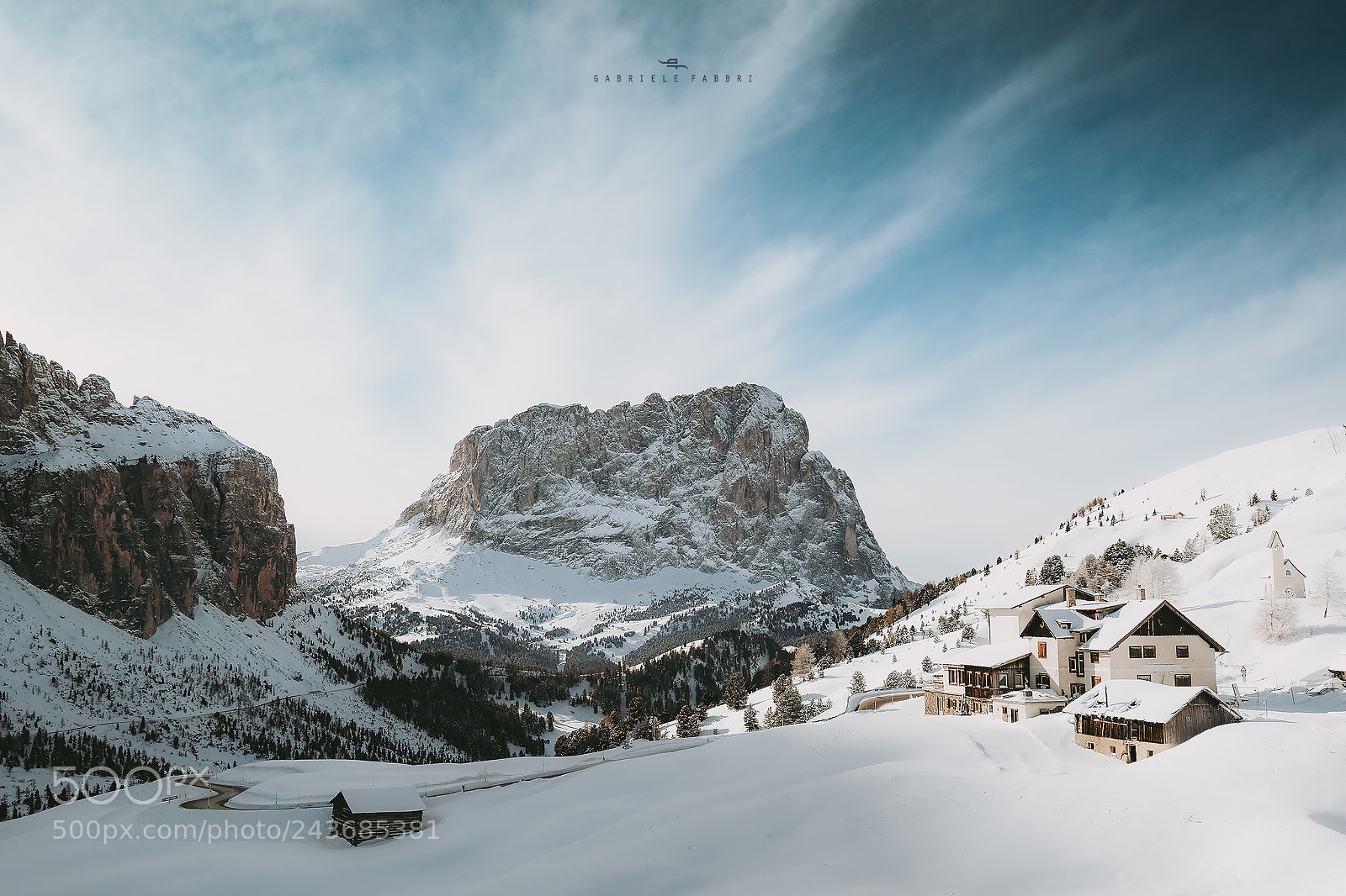 Fujifilm X-T2 sample photo. Langkofel peak in winter photography