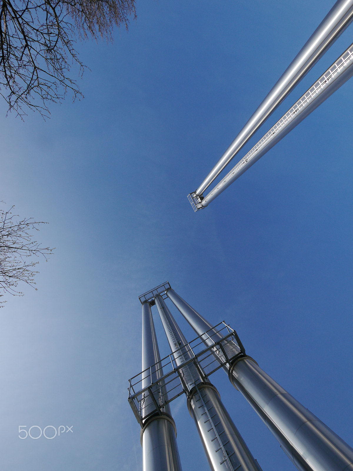 Panasonic Lumix DMC-GH2 sample photo. Lot of grey steel pipes photography