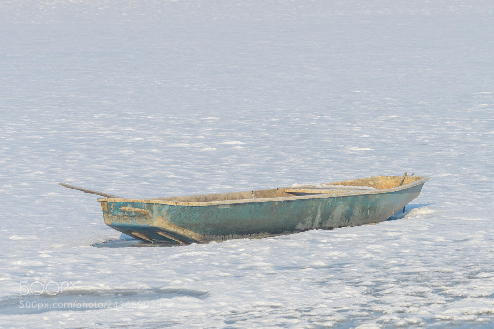 Nikon D500 sample photo. Boat on a frozen photography