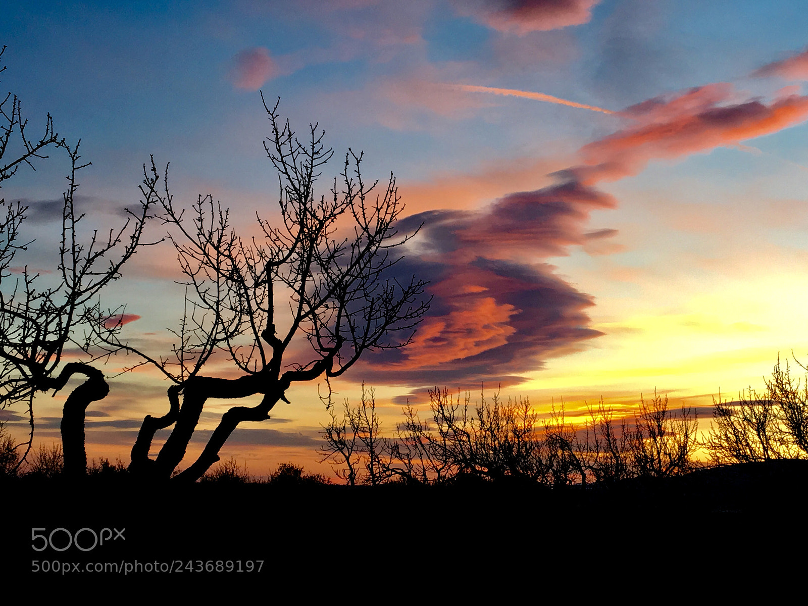Apple iPhone 6s sample photo. Windy sunset sky photography