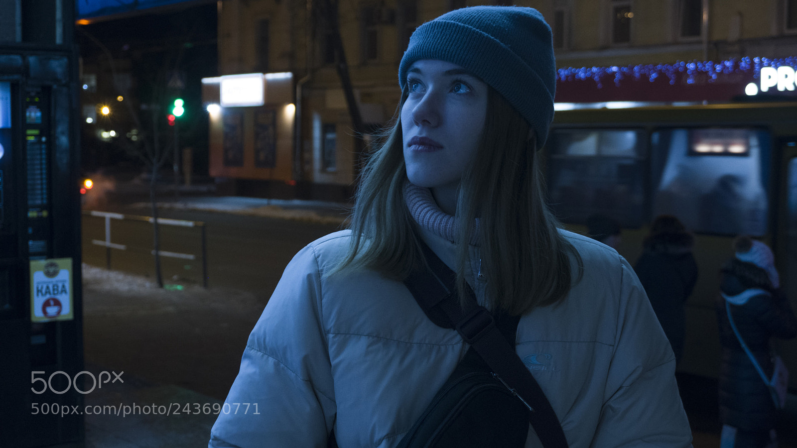 Sony a6300 sample photo. Night street portrait photography