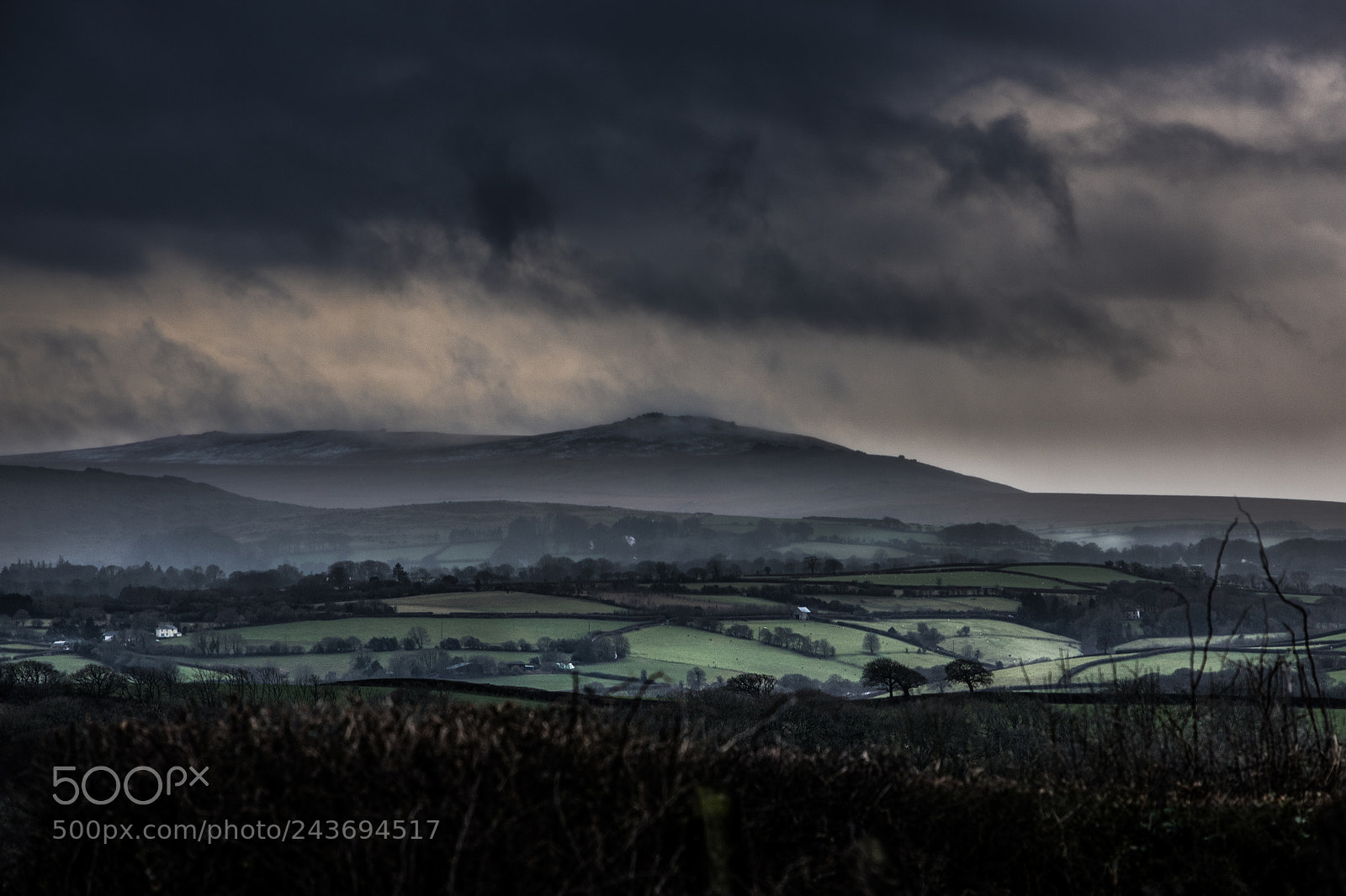 Nikon D810 sample photo. Snow shower above farmland photography
