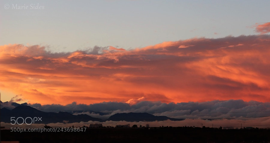 Canon EOS 100D (EOS Rebel SL1 / EOS Kiss X7) sample photo. Sunset storm photography