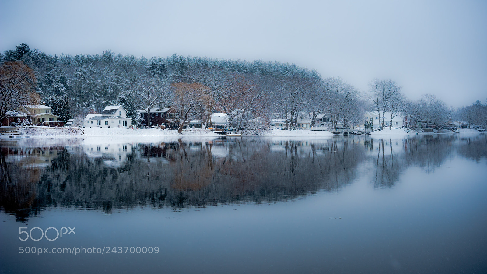 Nikon D700 sample photo. Merrimack river snow photography