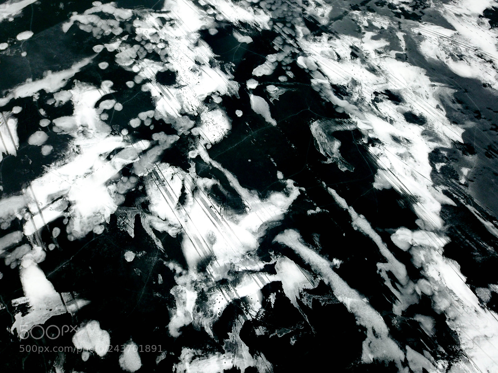 DJI FC220 sample photo. Lake ice:  abstract #1. photography