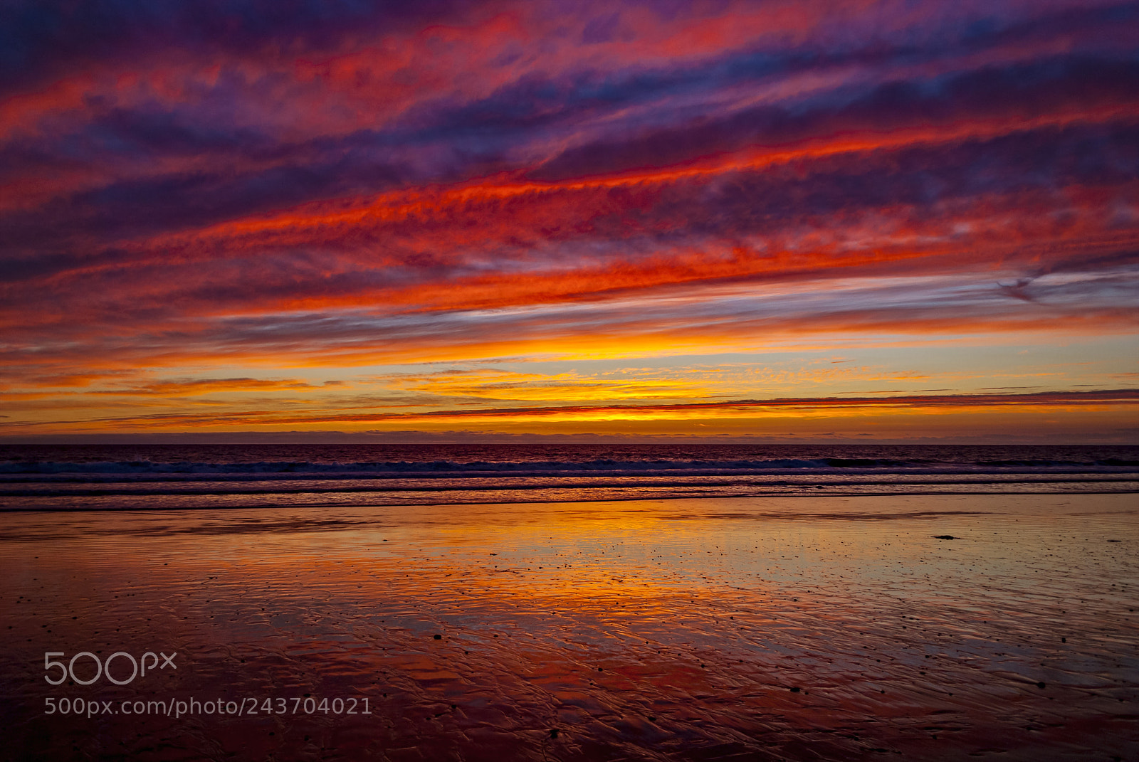 Nikon D80 sample photo. Colorful sunset in oceanside photography
