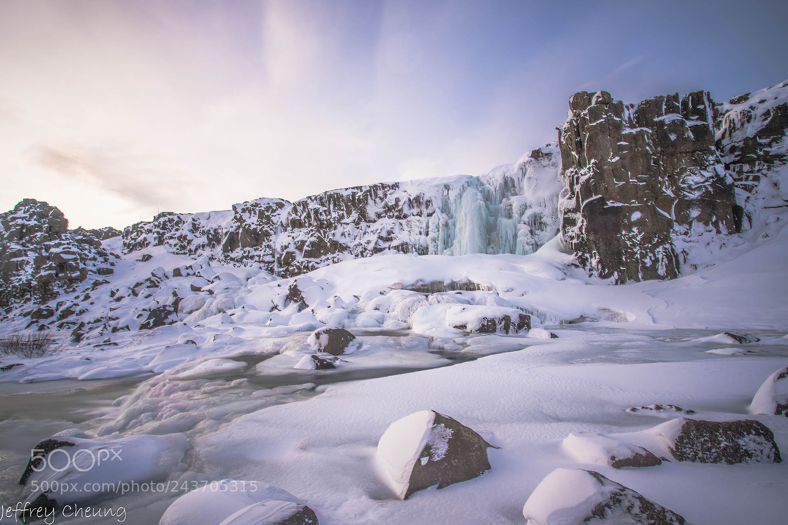 Sony a7R II sample photo. The frozen waterfall photography