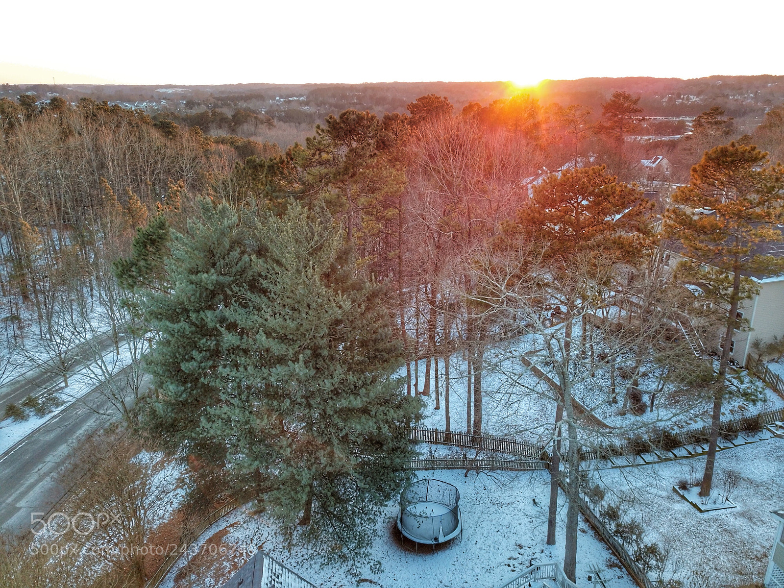 DJI FC220 sample photo. Snowy landscape photography