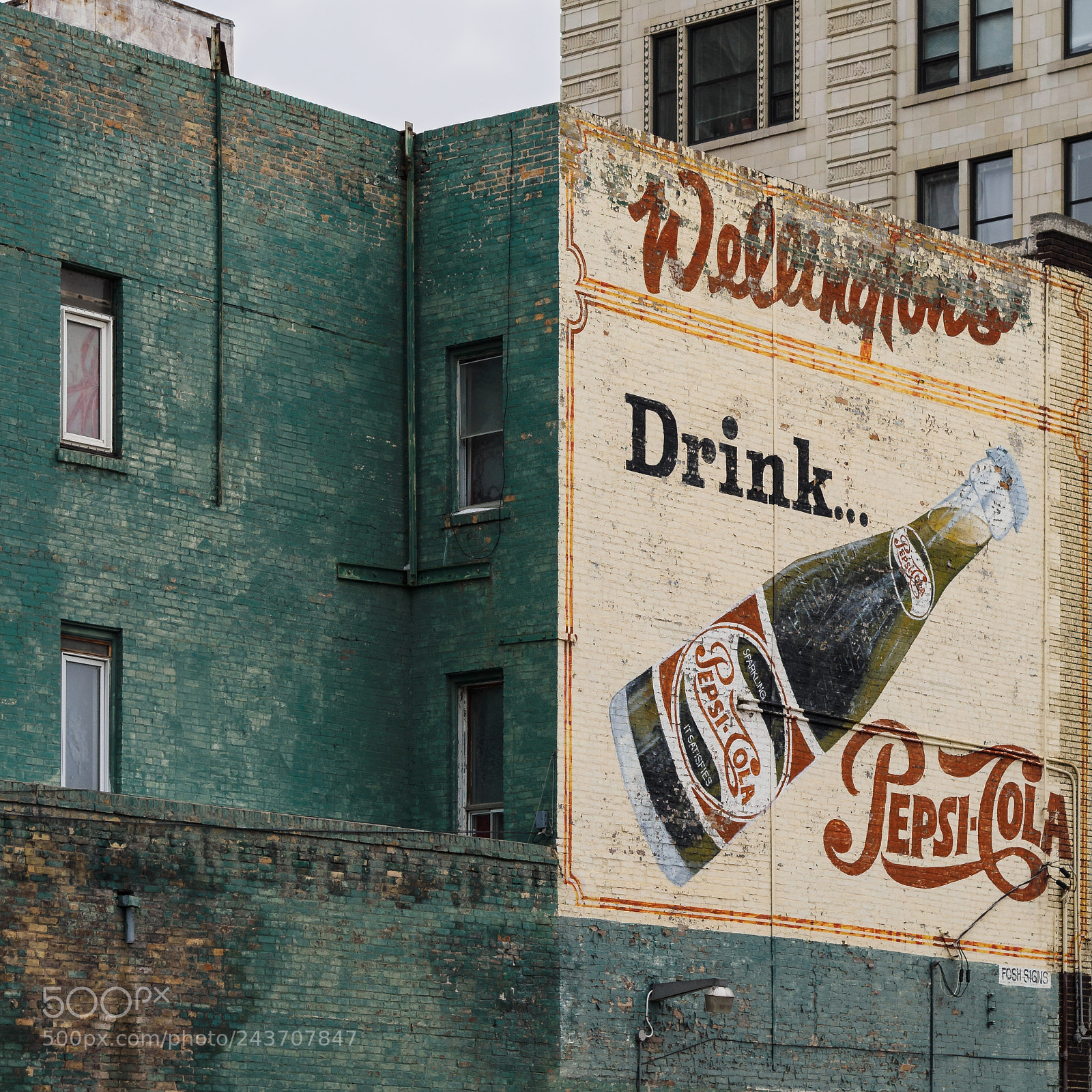 Olympus OM-D E-M1 sample photo. Ghost sign in winnipeg photography
